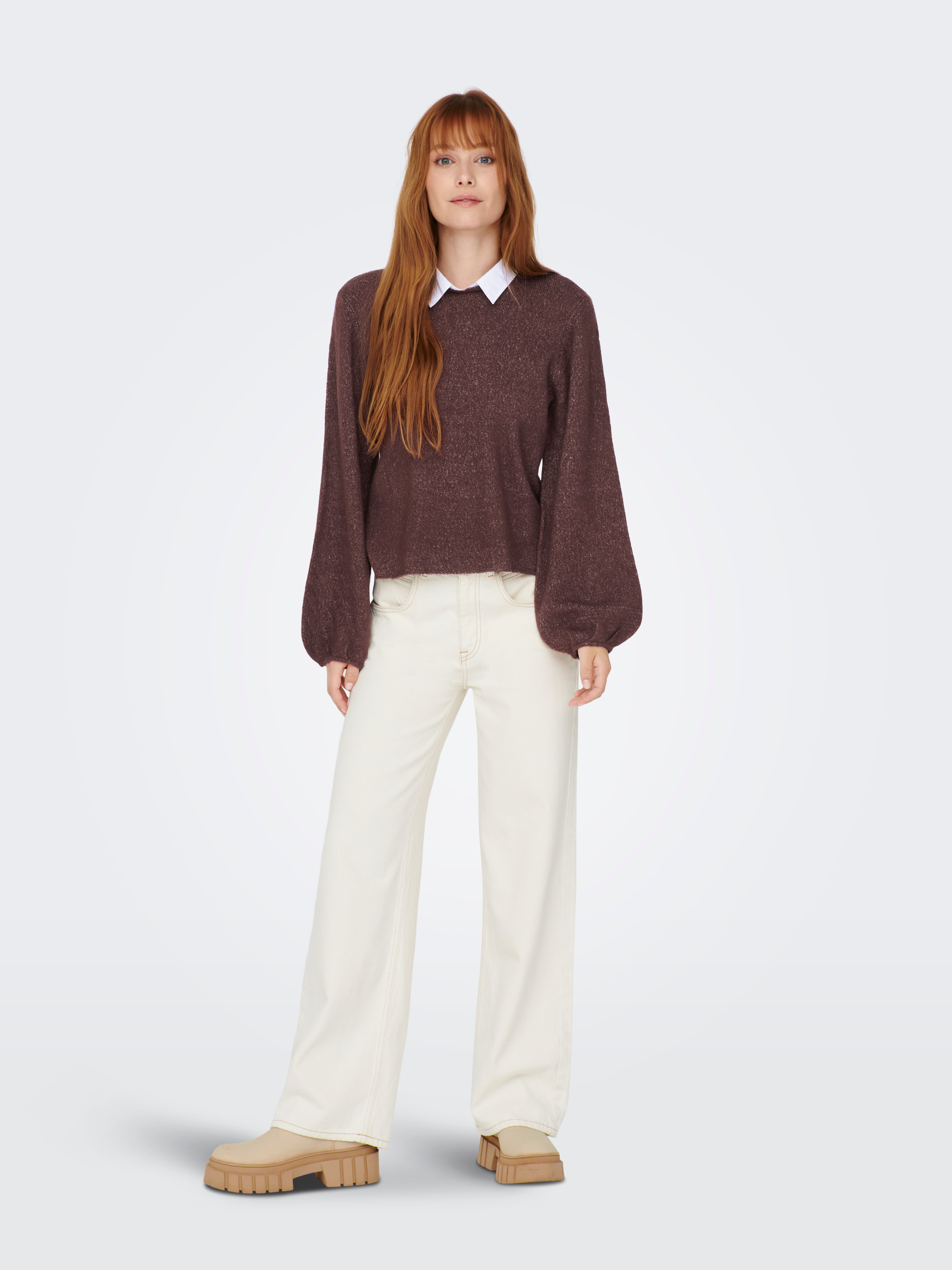 JDYDREA Strickpullover Brown Stone