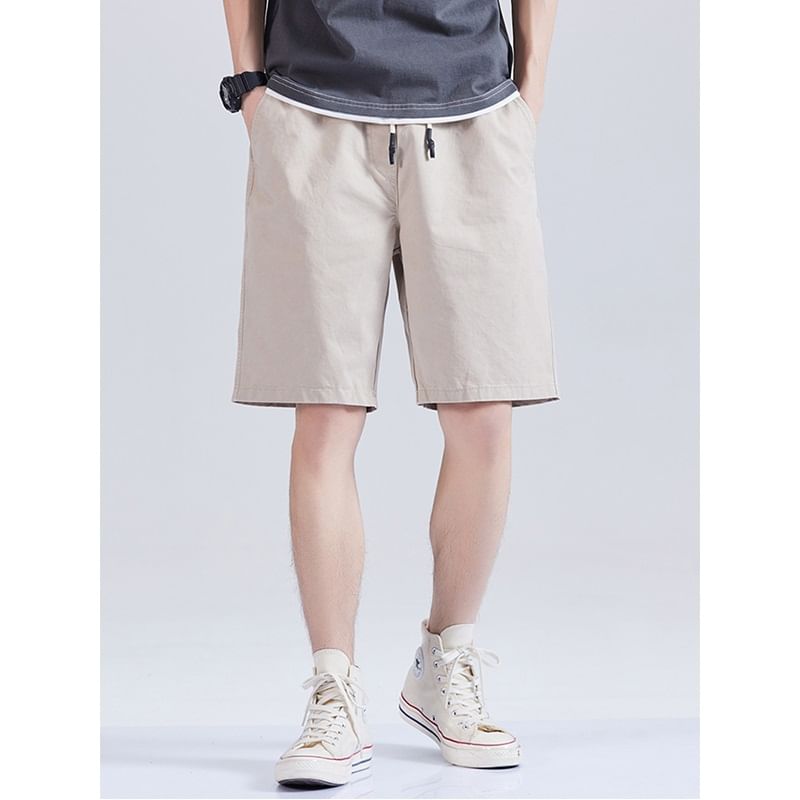 Zentrus - Effen shorts met trekkoord in de taille / Effen sweatshorts met elastische taille