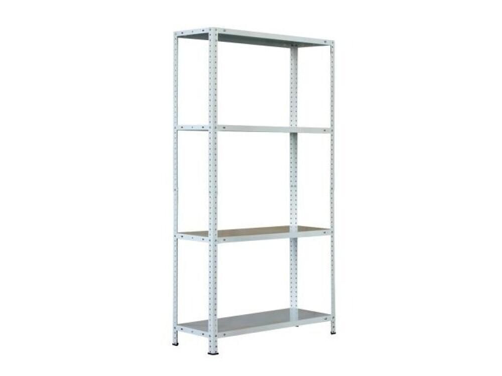 REOL REGALUX JUMBO 4 HYLLER 2DELT 150X80X30CM HVIT
