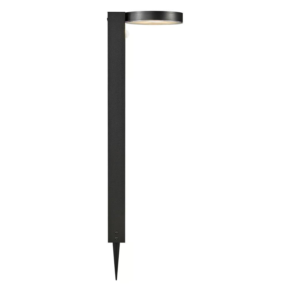 Rica LED solar padverlichting in zwart, 5W, 480lm, IP44, met bewegingsmelder, rond