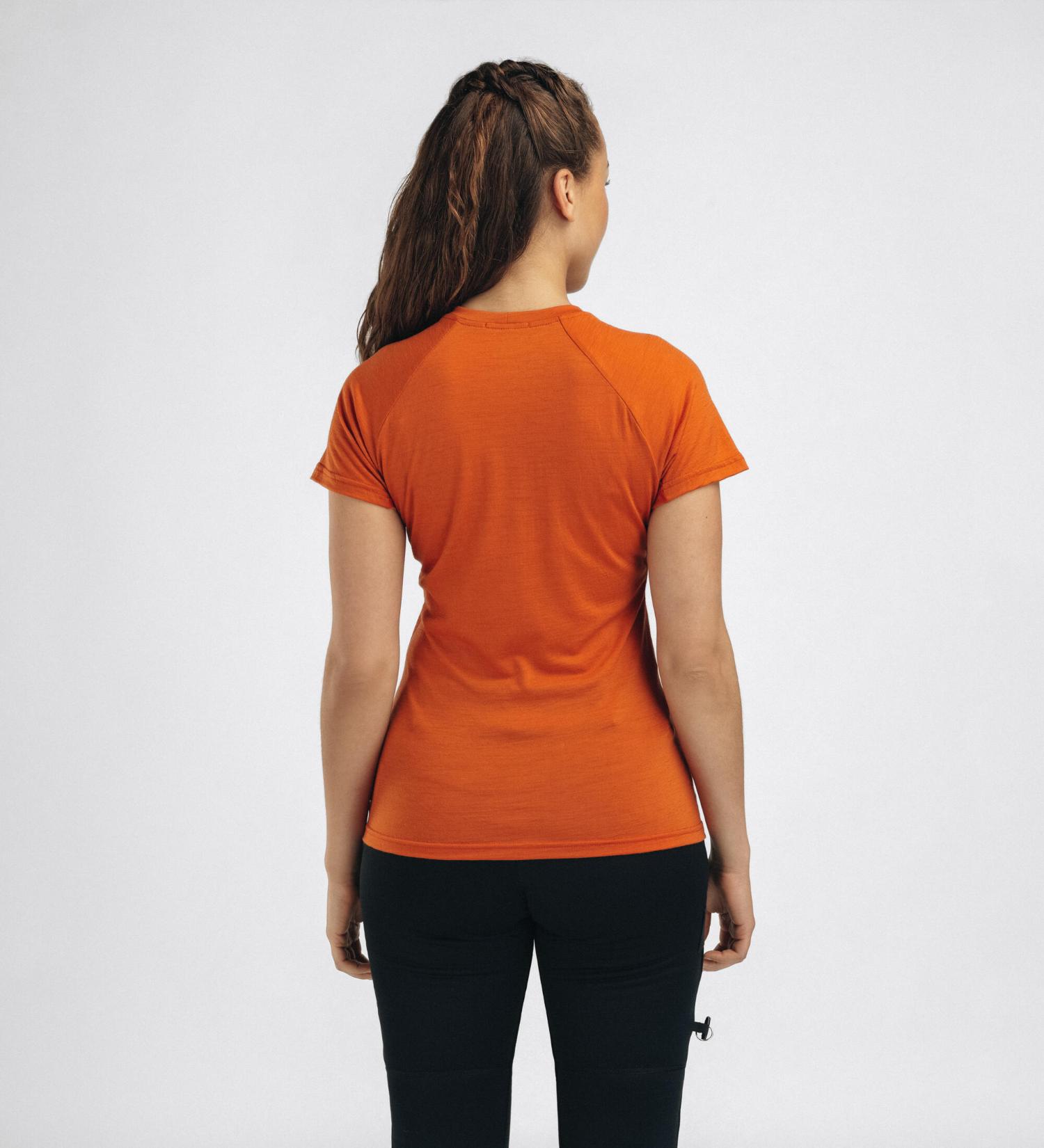 Aclima LightWool 140 Trail Tee Womens Apricot Orange