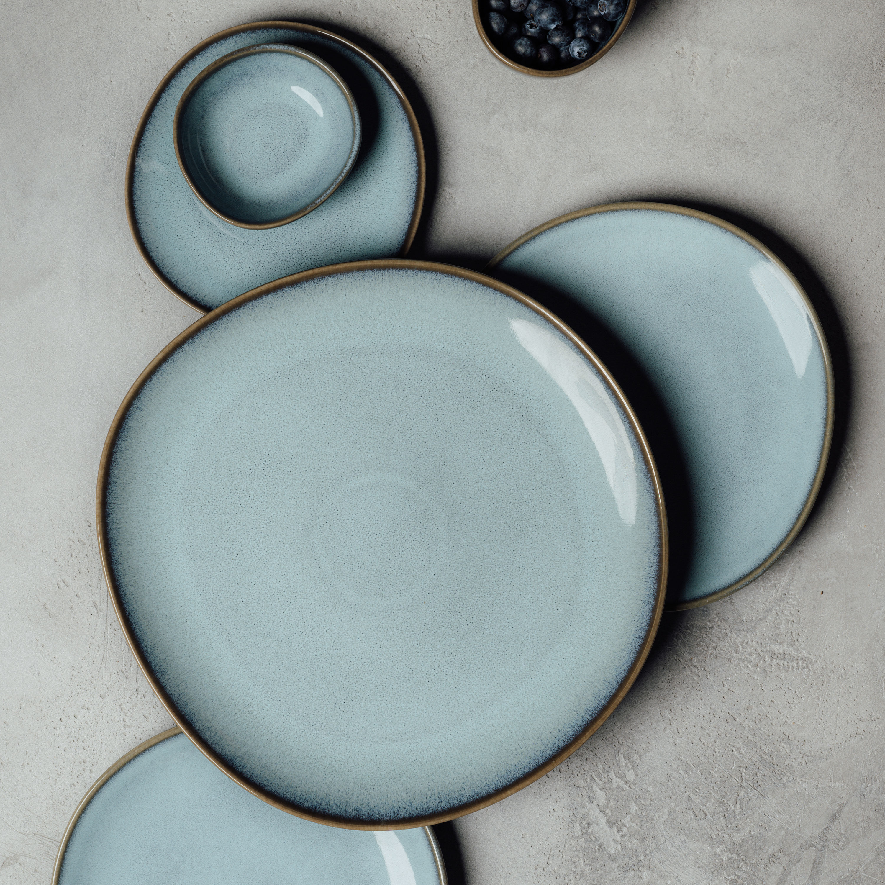 Lave Serving tray Blue, 12.6'' x 12.6'', earthenware