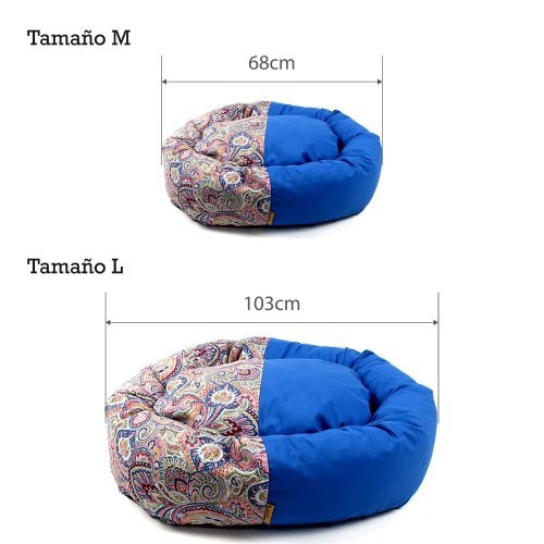 Cama para cachorro Goa Donut, azul