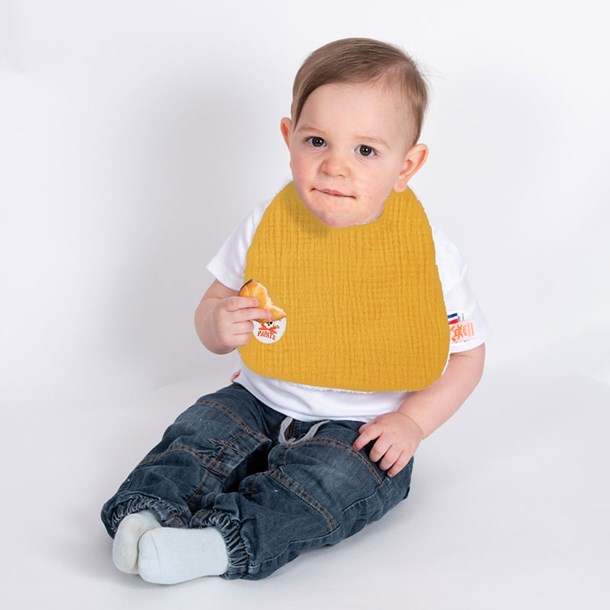 Bavoir en coton bio honey