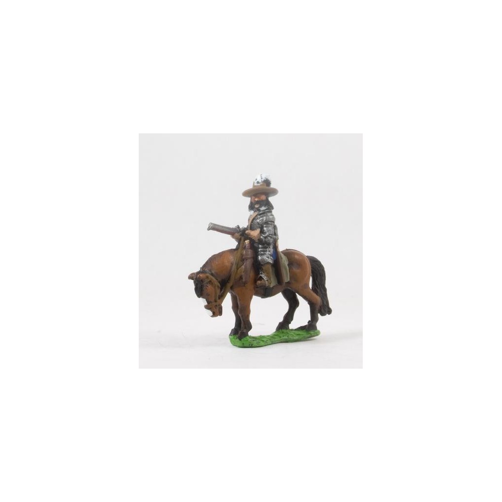 Renaissance: Cuirassier with two Pistols & Arquebus, wearing hat