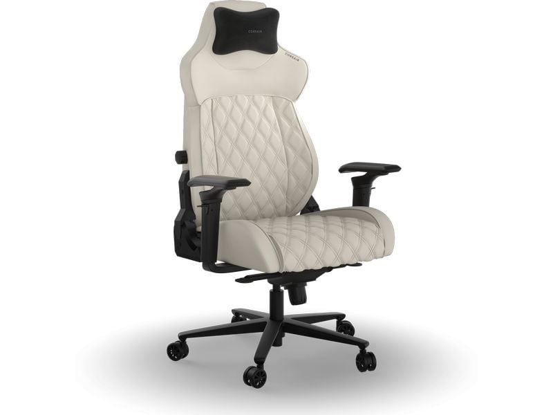 Corsair Gaming-Stuhl TC500 Luxe Frost Ergonomischer Racing-Gaming-Stuhl mit einer Belastbarkeit von bis zu 120 kg