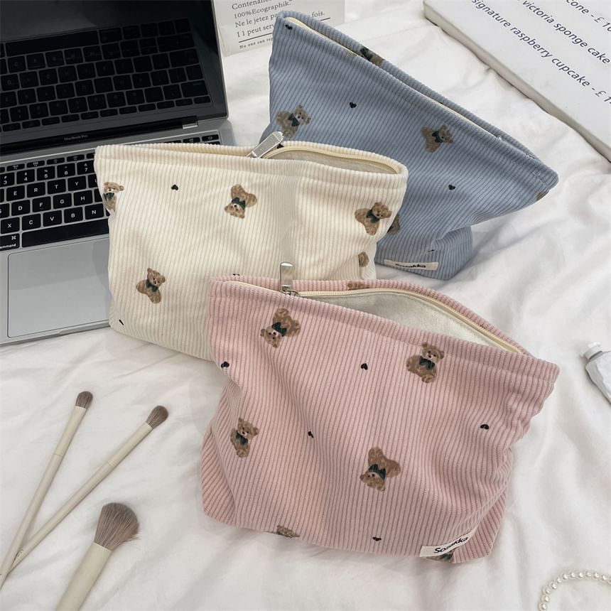 Bitabis - Bear Corduroy Make-uptas / Etui