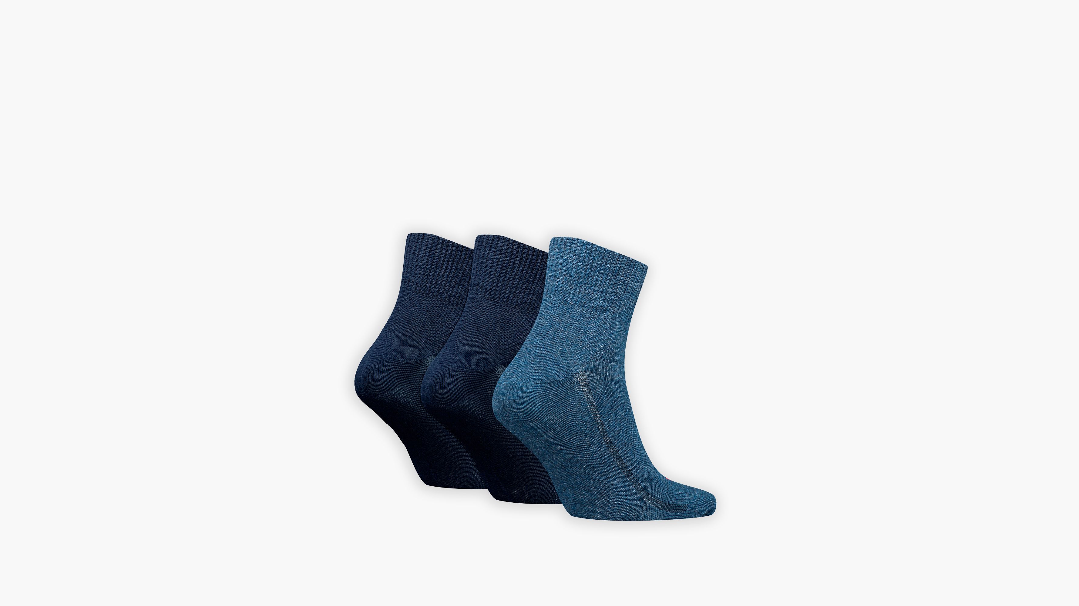 Levi's® Chaussettes mi-hautes en coton recyclé logo Batwing - Lot de 3 - Denim - Bleu