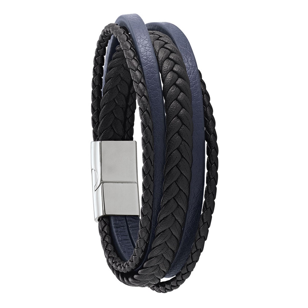 Bracelet homme Jourdan Byron noir/bleu