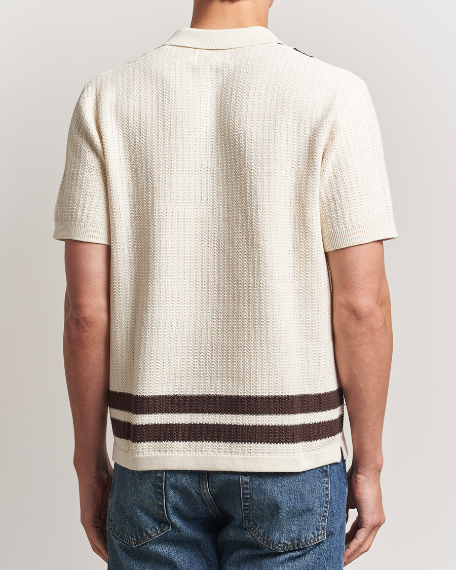 NN07 Ares Knitted Short Sleeve Shirt Ivory