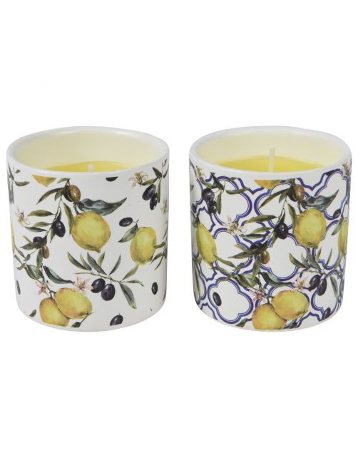 Decoris Citronella Kaars - Branders - 6.7 cm 1 stuk Lemon