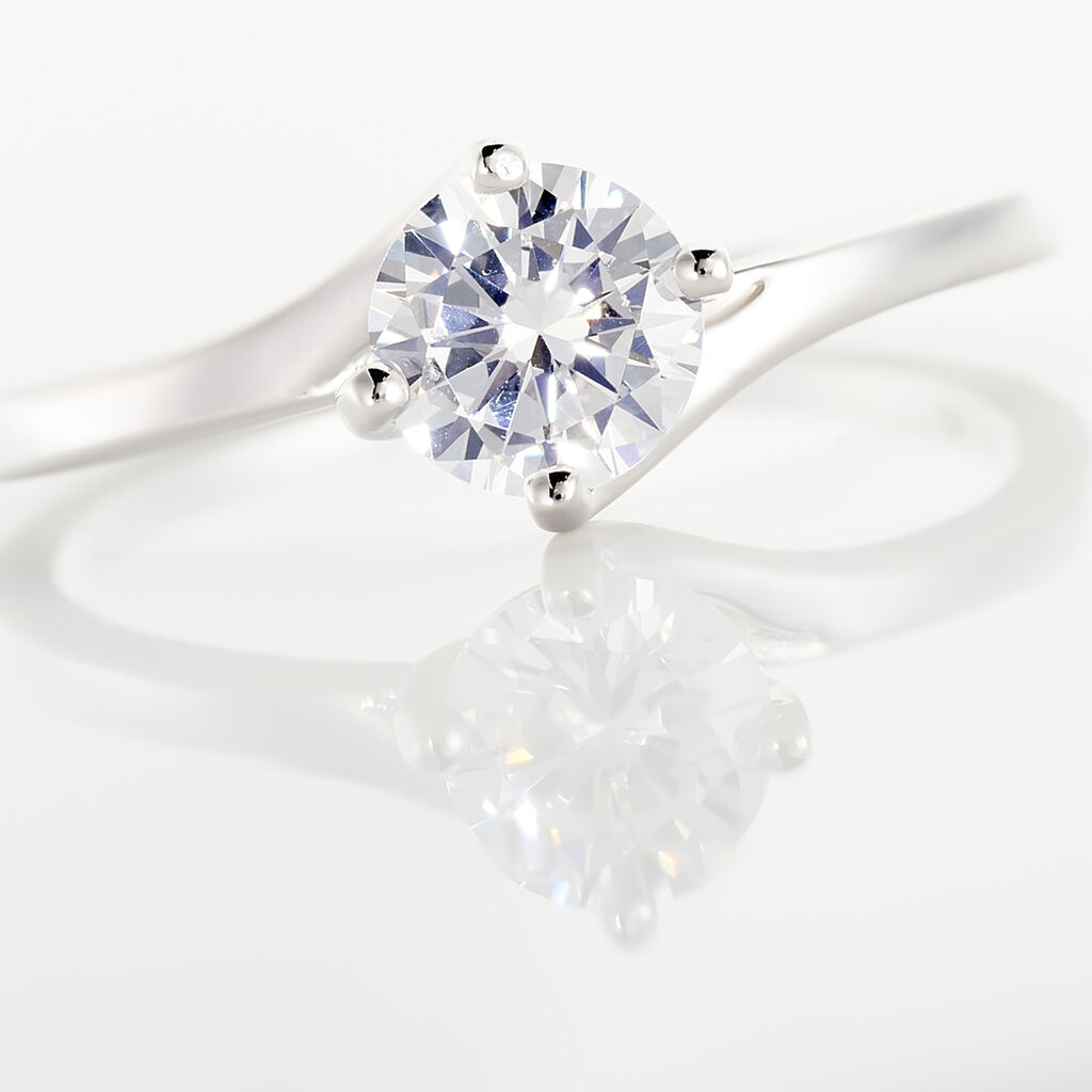 Bague Afsa Argent Blanc Oxyde De Zirconium