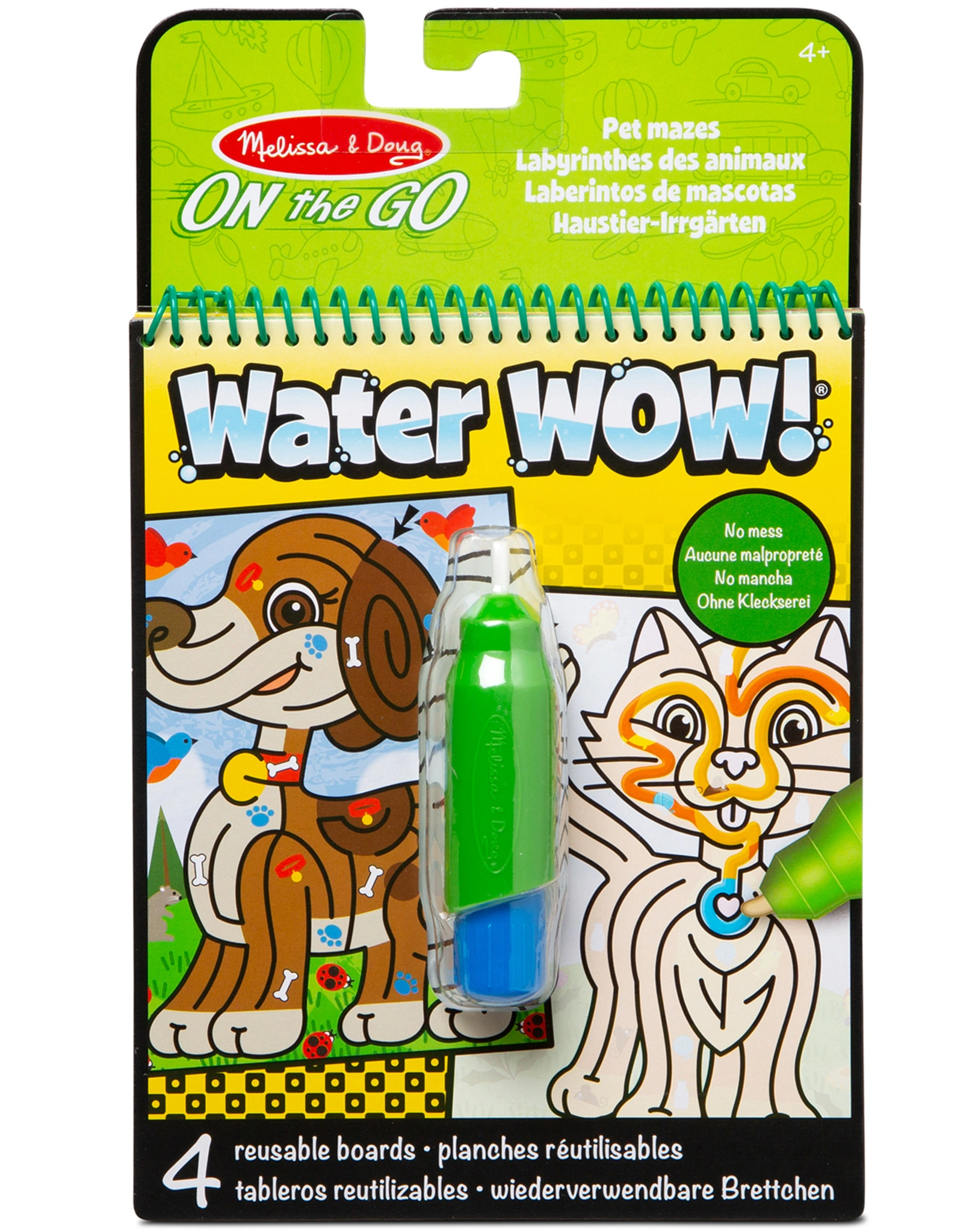 Malblock WATER WOW! - HAUSTIER IRRGARTEN mit Stift