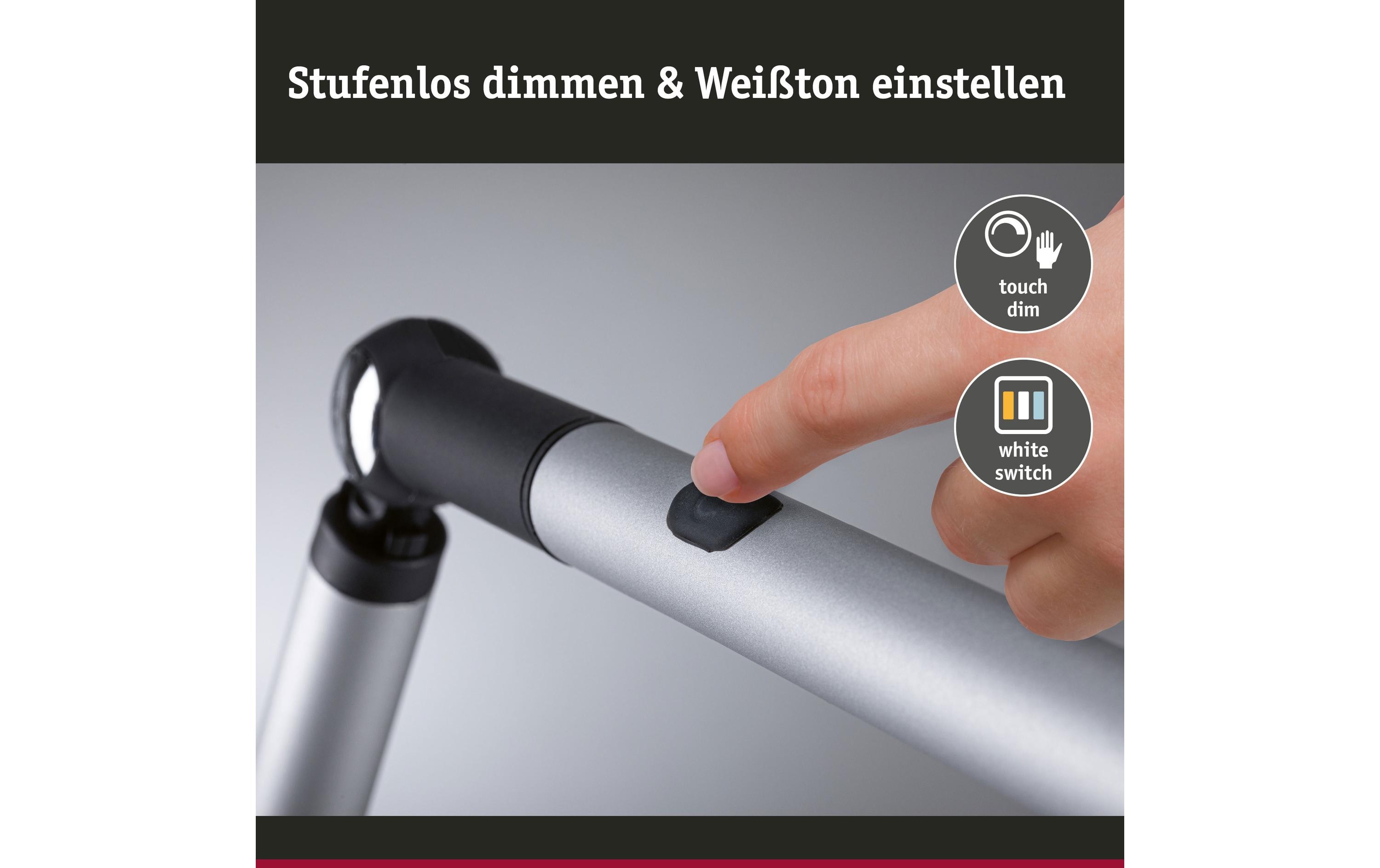 Schreibtischleuchte LED 3-Step-Dim SilberDimmbare Schreibtischleuchte
