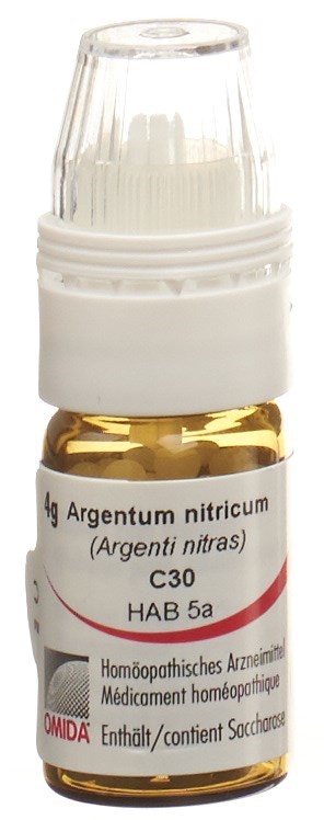 Omida Argentum nitricum Glob 30 C mit Dosierhilfe 4 g