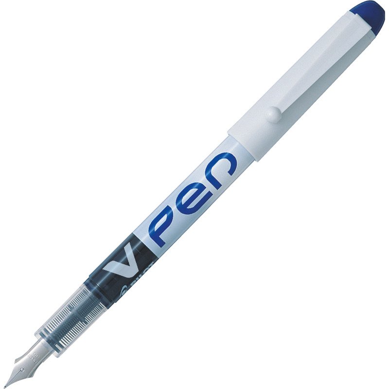 Stylo plume Pilot V-Pen écriture moyenne - Pochette de 6 couleurs classiques