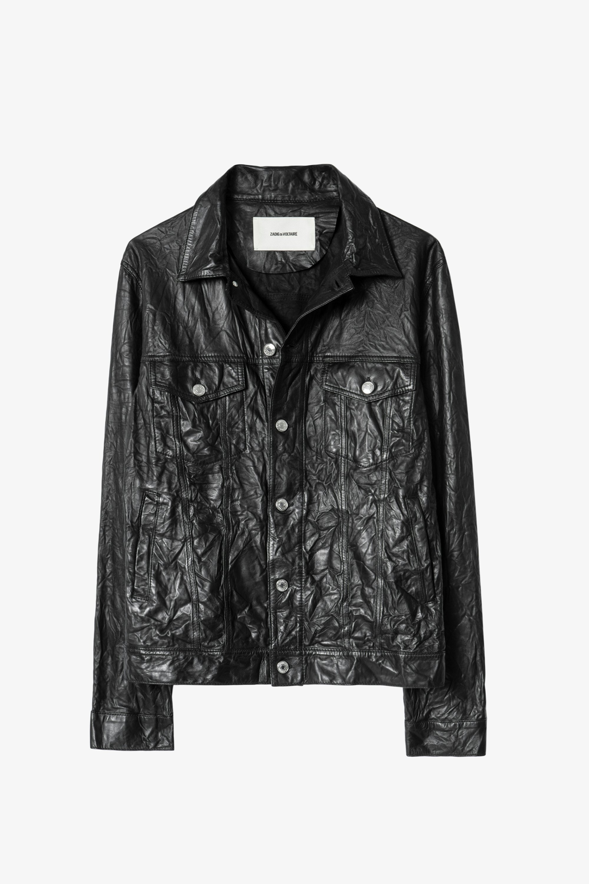 Blouson Base Cuir Froissé