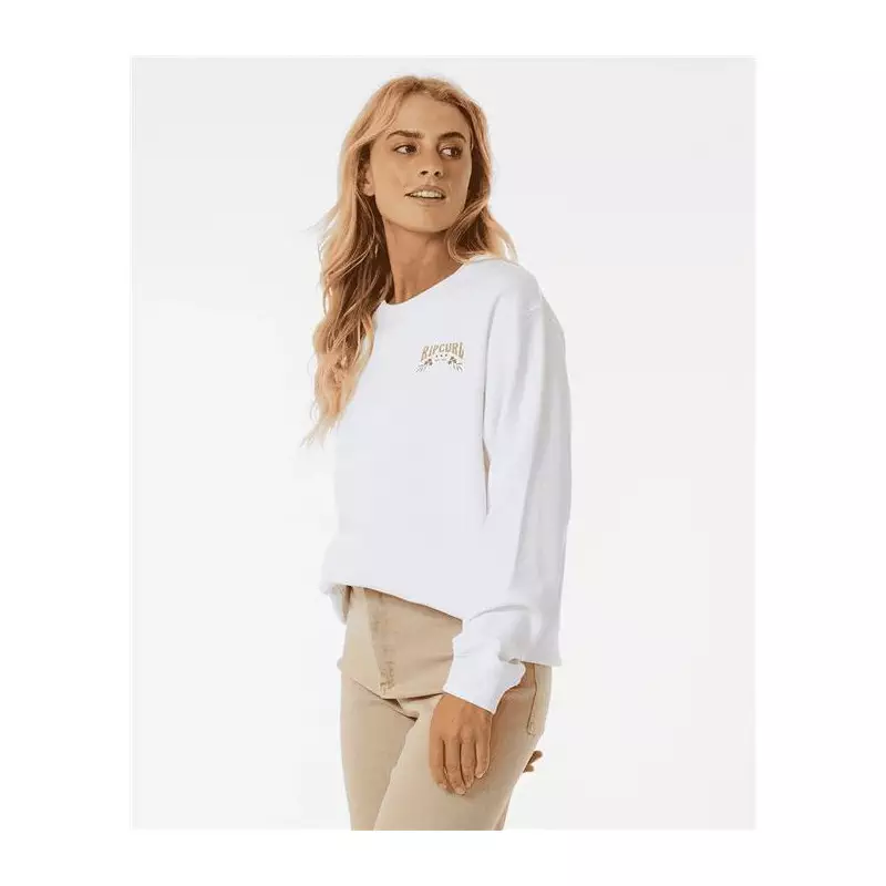Sweat femme RIPCURL Riptide Relaxed Crew Optical White XL