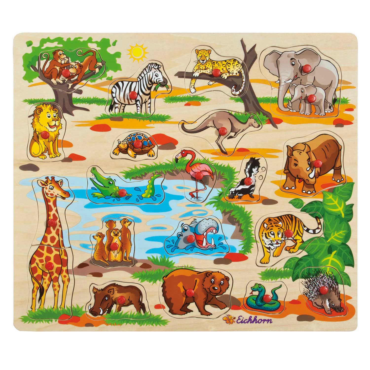 Eichhorn Houten Mega Noppenpuzzel