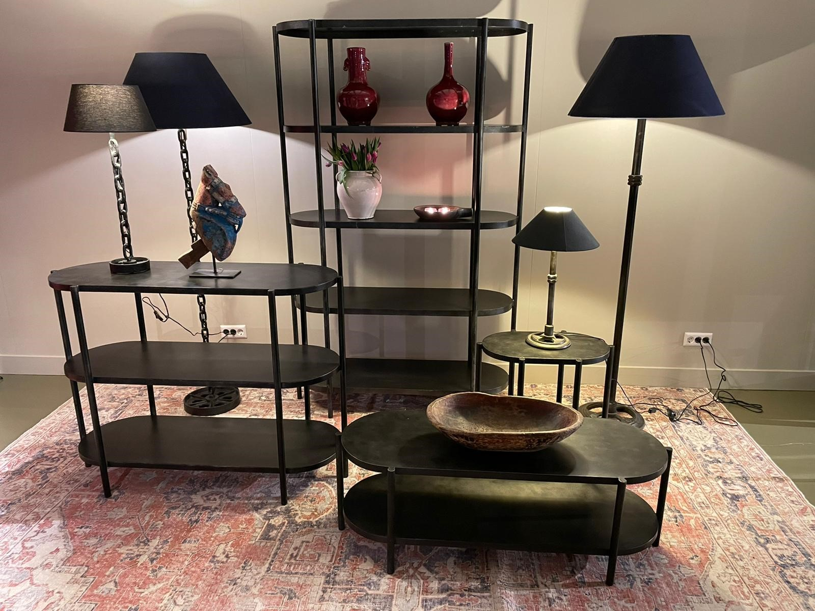 Bijzettafel Bologna Zwart 60-52-38