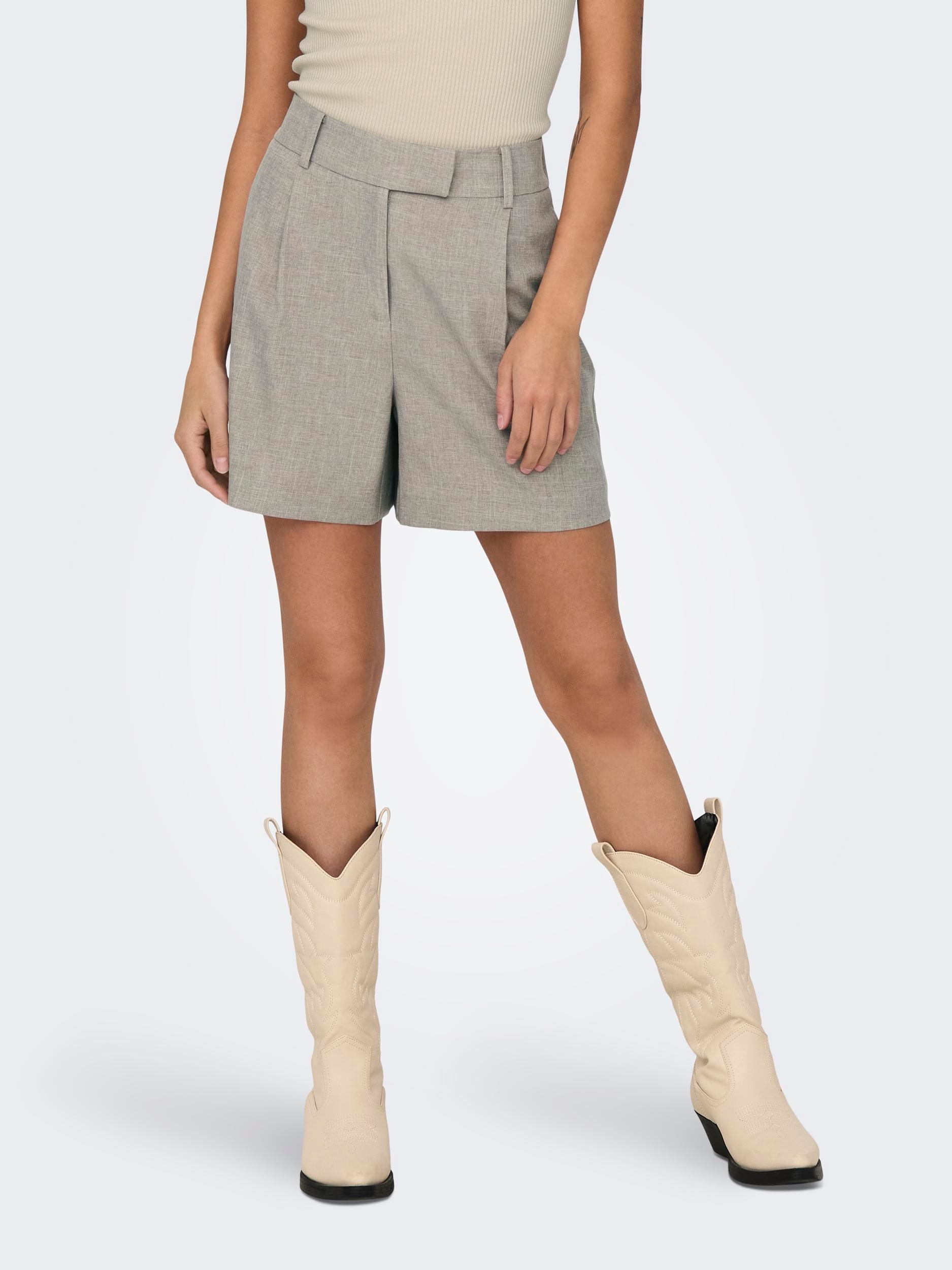 ONLY Shorts »ONLLINDA – Shorts mit hoher Taille und weitem Beinschnitt«  unifarben, modisch, weit, Polyester