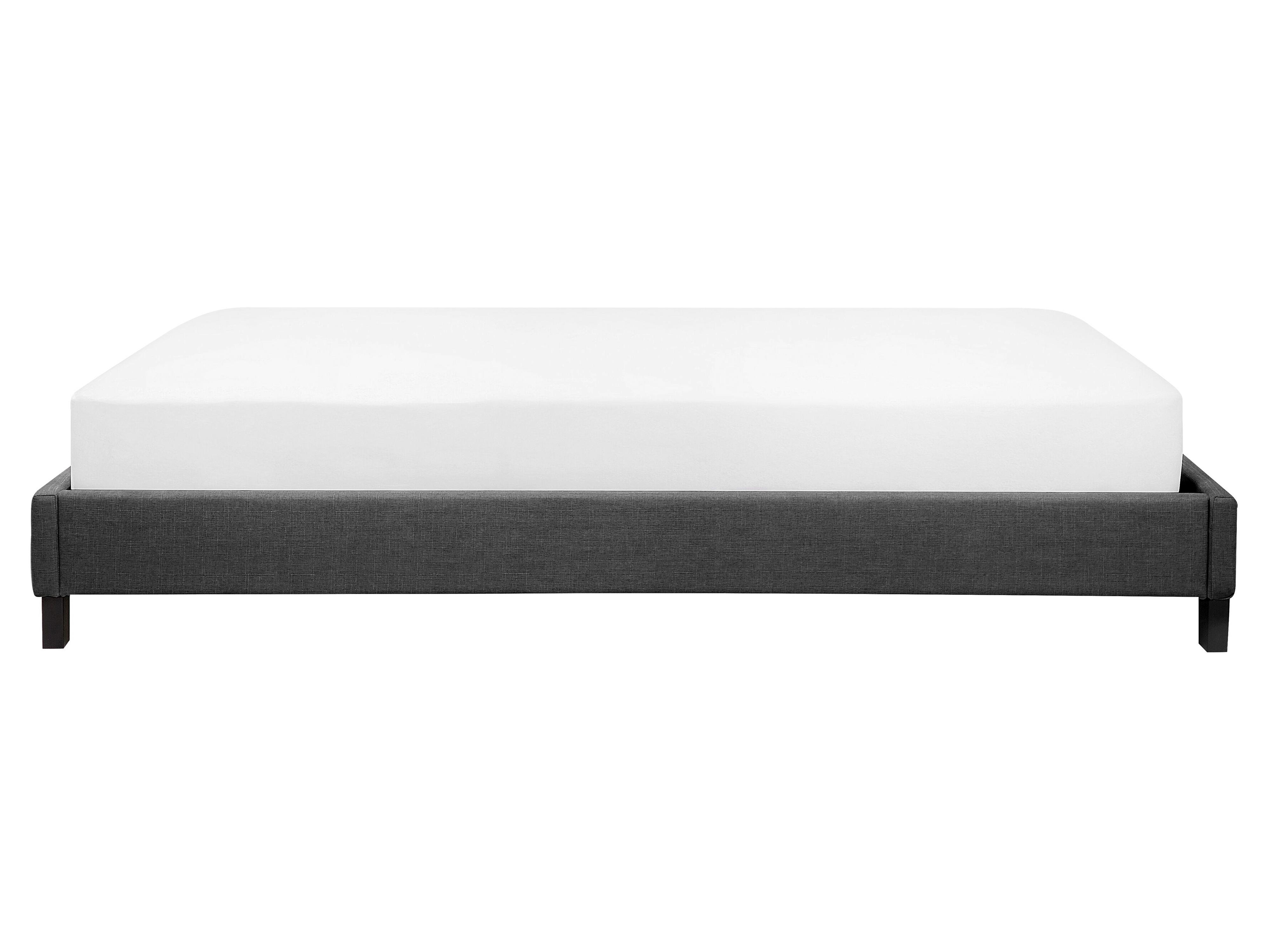 Bed zonder hoofdbord Stof ROANNE 160 x 200 cm Grijs