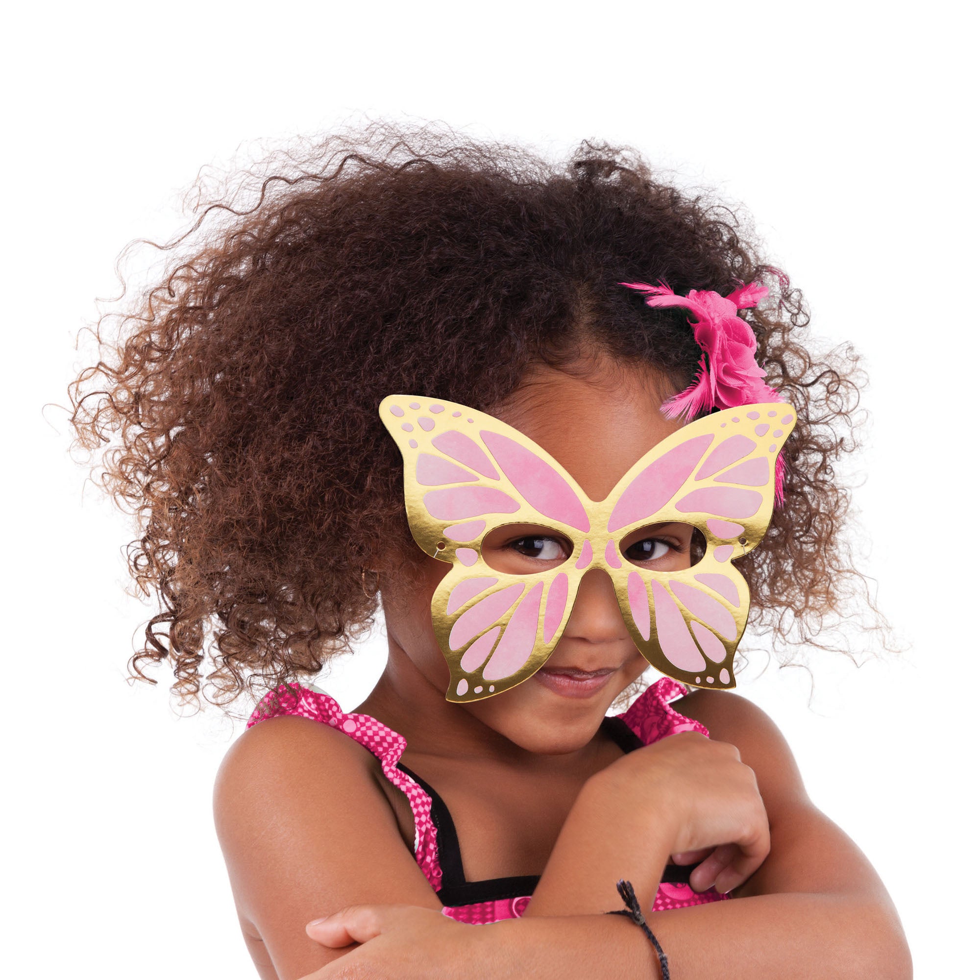 Gekleurde Vlinder Maskers 19cm 8st