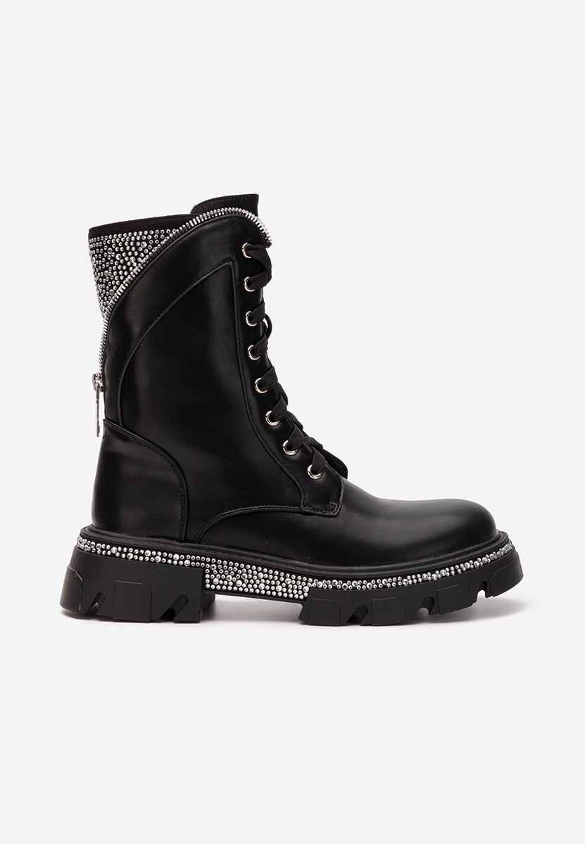 Bottines rangers femme noirs Adrienne