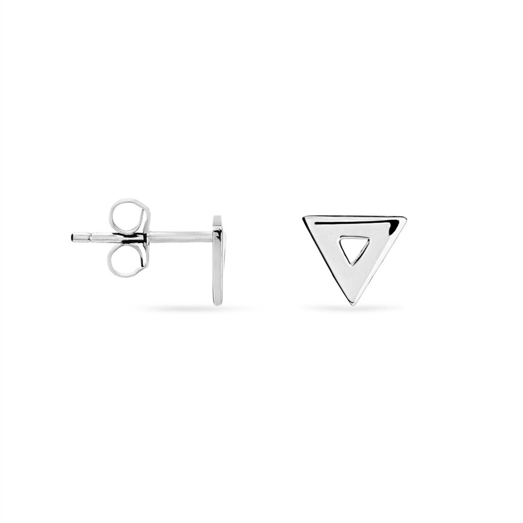 Boucles D'oreilles Puces Severine Argent Blanc
