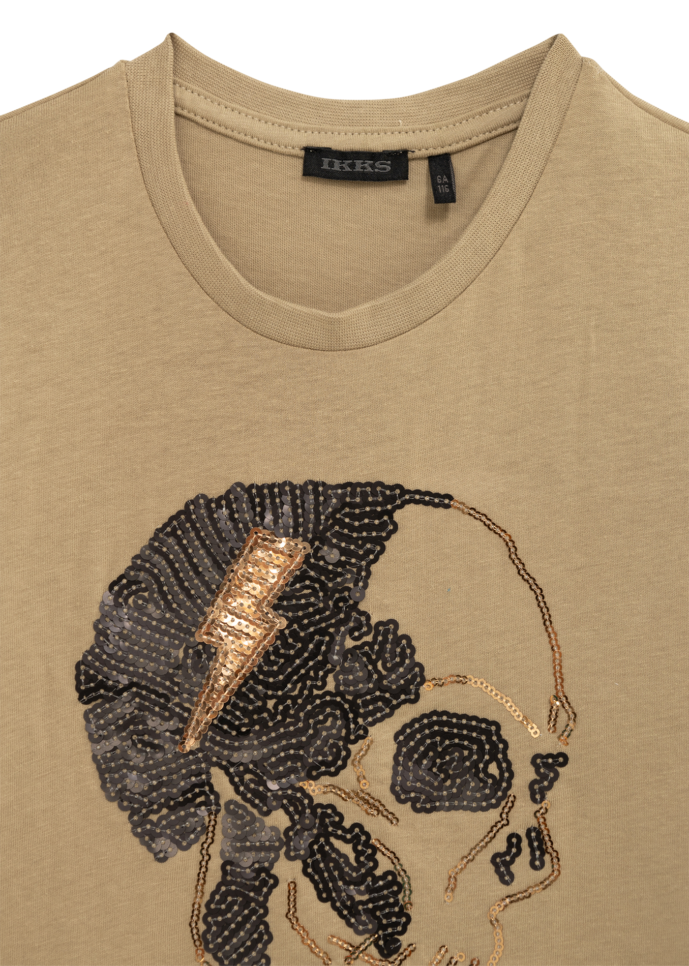 Tee-shirt col rond en coton | Marron
