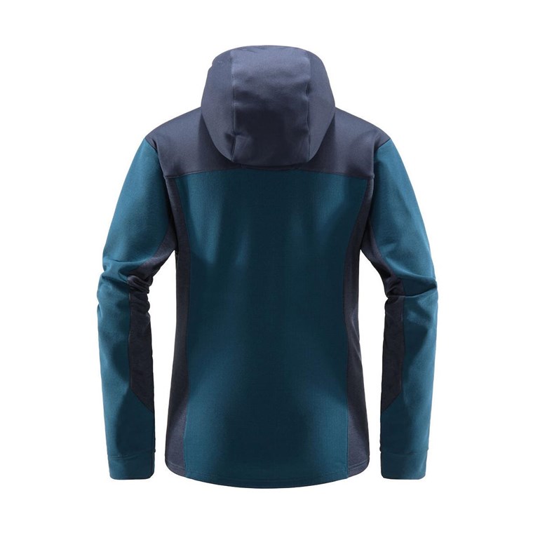Haglöfs Vassi Mid Hooded Jacket Women Dark Ocean/Tarn Blue