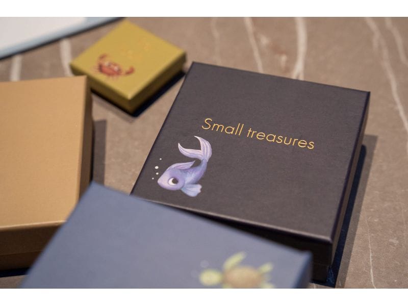 Filibabba Baby-Erinnerungsbox Unterwasserwelt Blau Perfektes Geschenk für werdende Eltern
