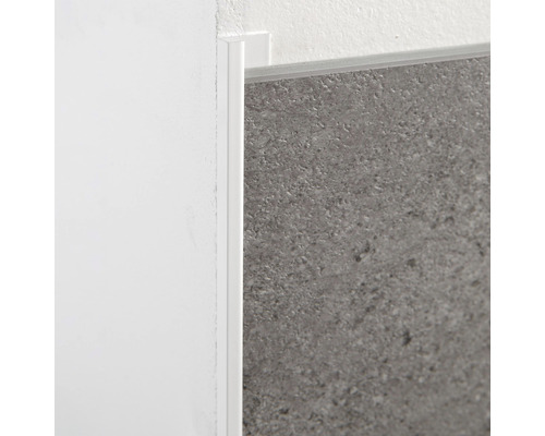 Aluminium U-profiel, glanzend wit, 6x5,5x18x2600 mm