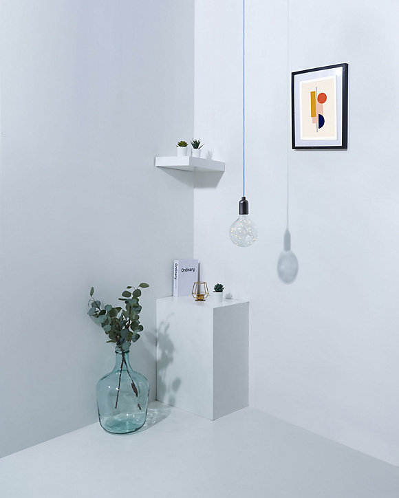 Ampoule LED boucle Globe E27 40lm 1,5W blanc chaud ⌀12,5cm transparent