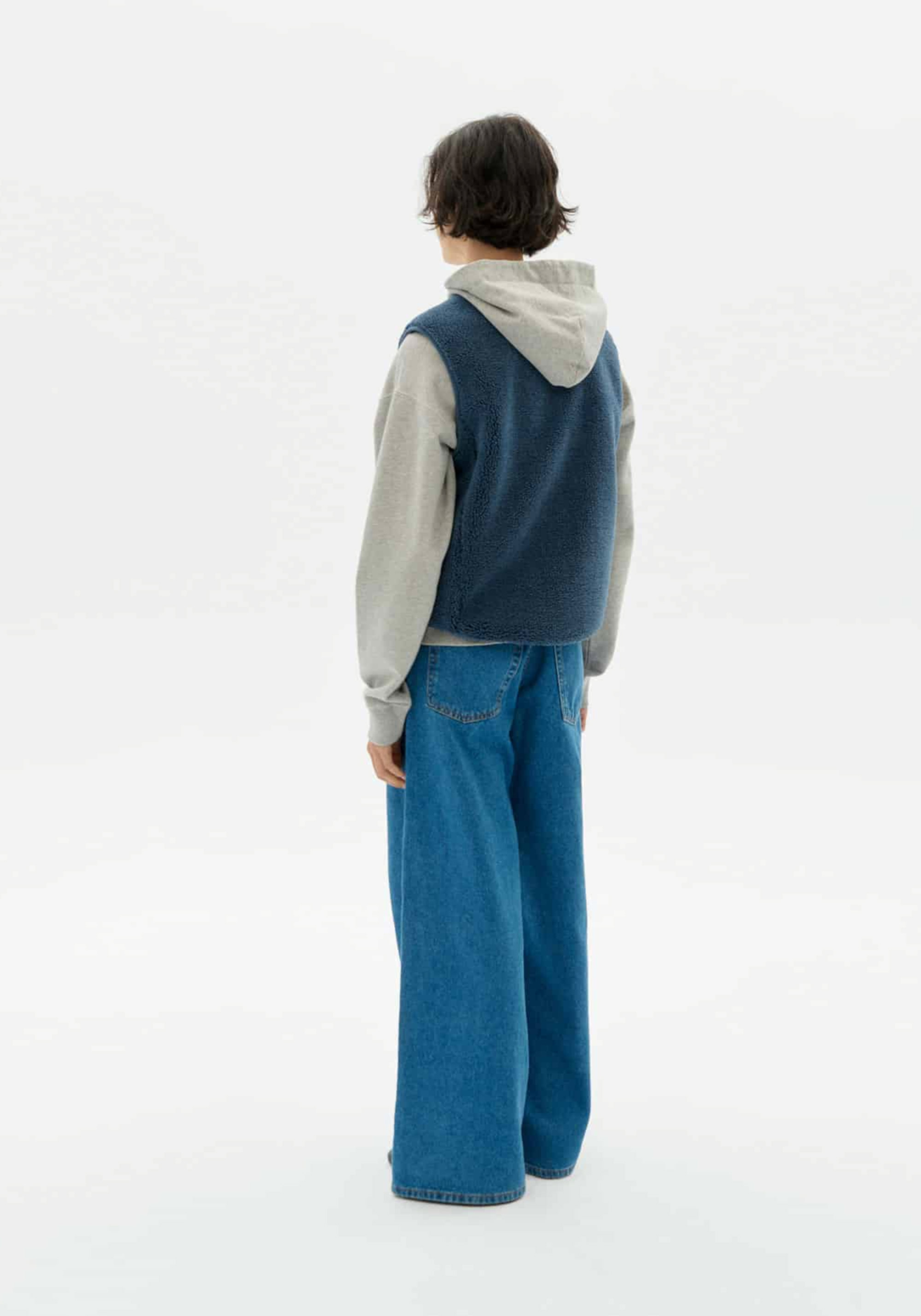 Thinking Mu Fleece-Weste Jay Fuzz Blue