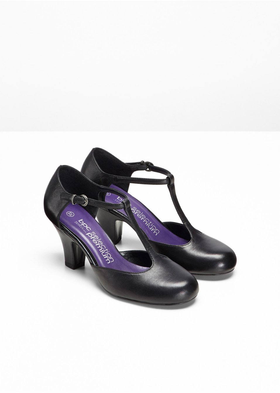 Escarpins à bride en cuir