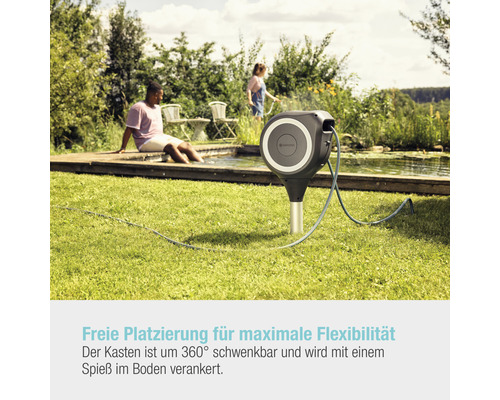 GARDENA RollUp M tuinslangbox inclusief 20 m slang, 360° draaibaar en RollControl-technologie