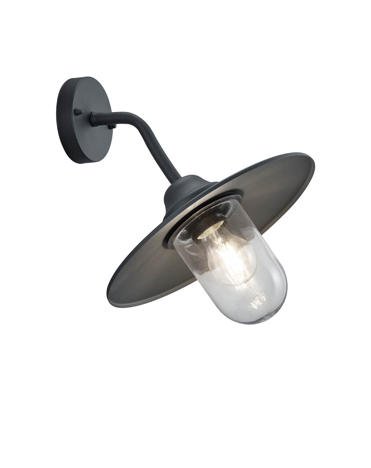 LED-Wandleuchte - anthrazit - Ø 30 cm