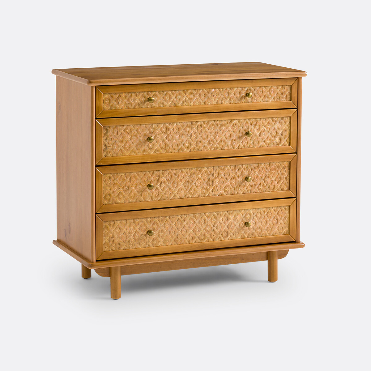 LA REDOUTE INTERIEURS<br>Cômoda em pinho maciço e rattan, Orient