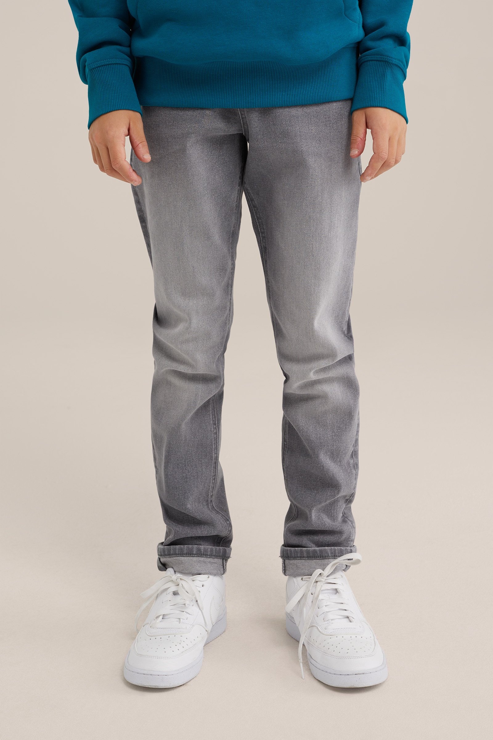 Jongens regular fit jeans met stretch Blue Ridge Lichtgrijs