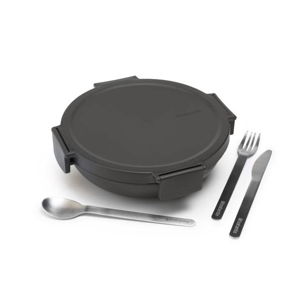Brabantia Make & Take lunchkom 1 liter, kunststof - Dark Grey