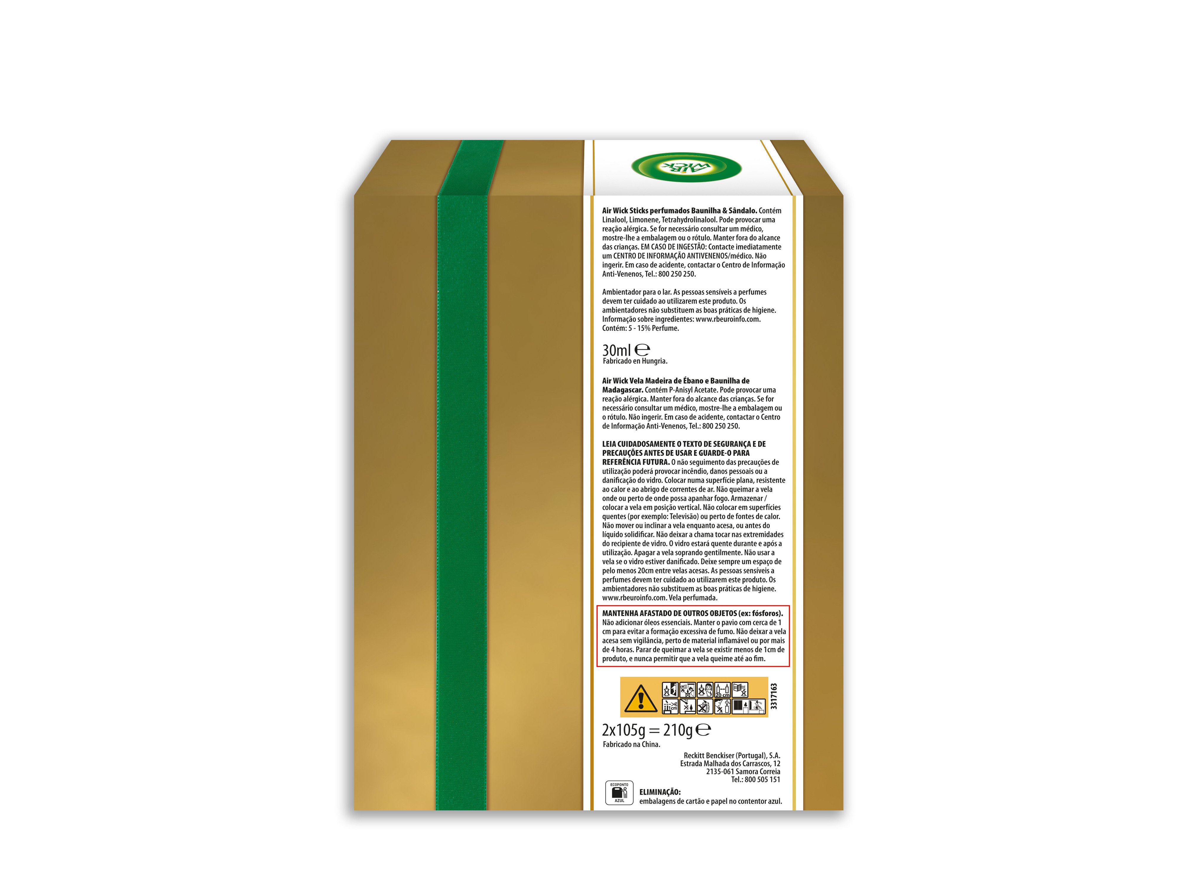 AMBIENTADOR AIRWICK COFFRET BAUNILHA
