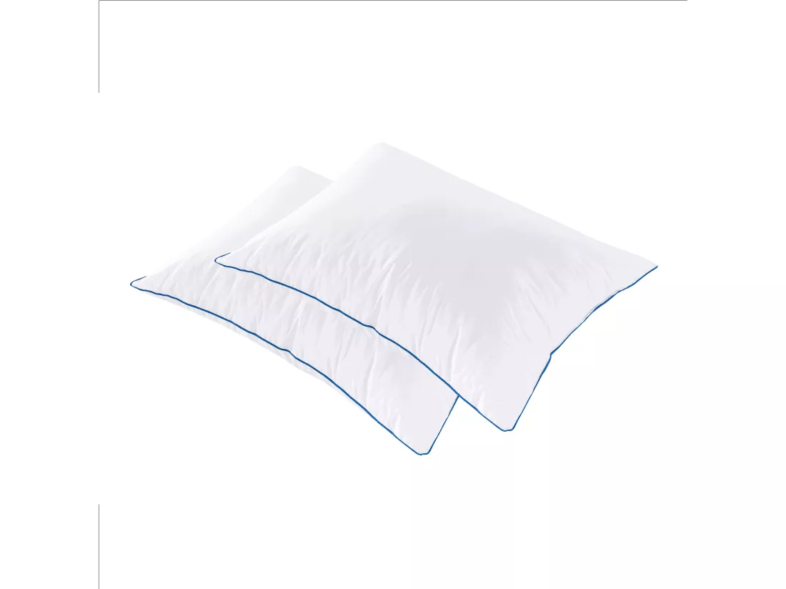 Oreiller polyester FLUFFY Lot de 2 - 50x70x5cm - Fibre Polyester - très moelleux à équilibré - Morphea