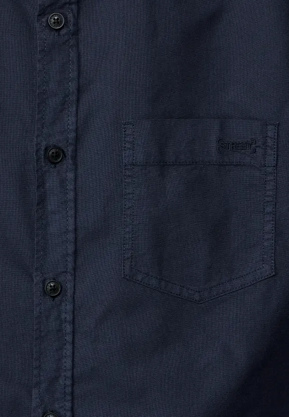 Hemd mit Stehkragen - night blue