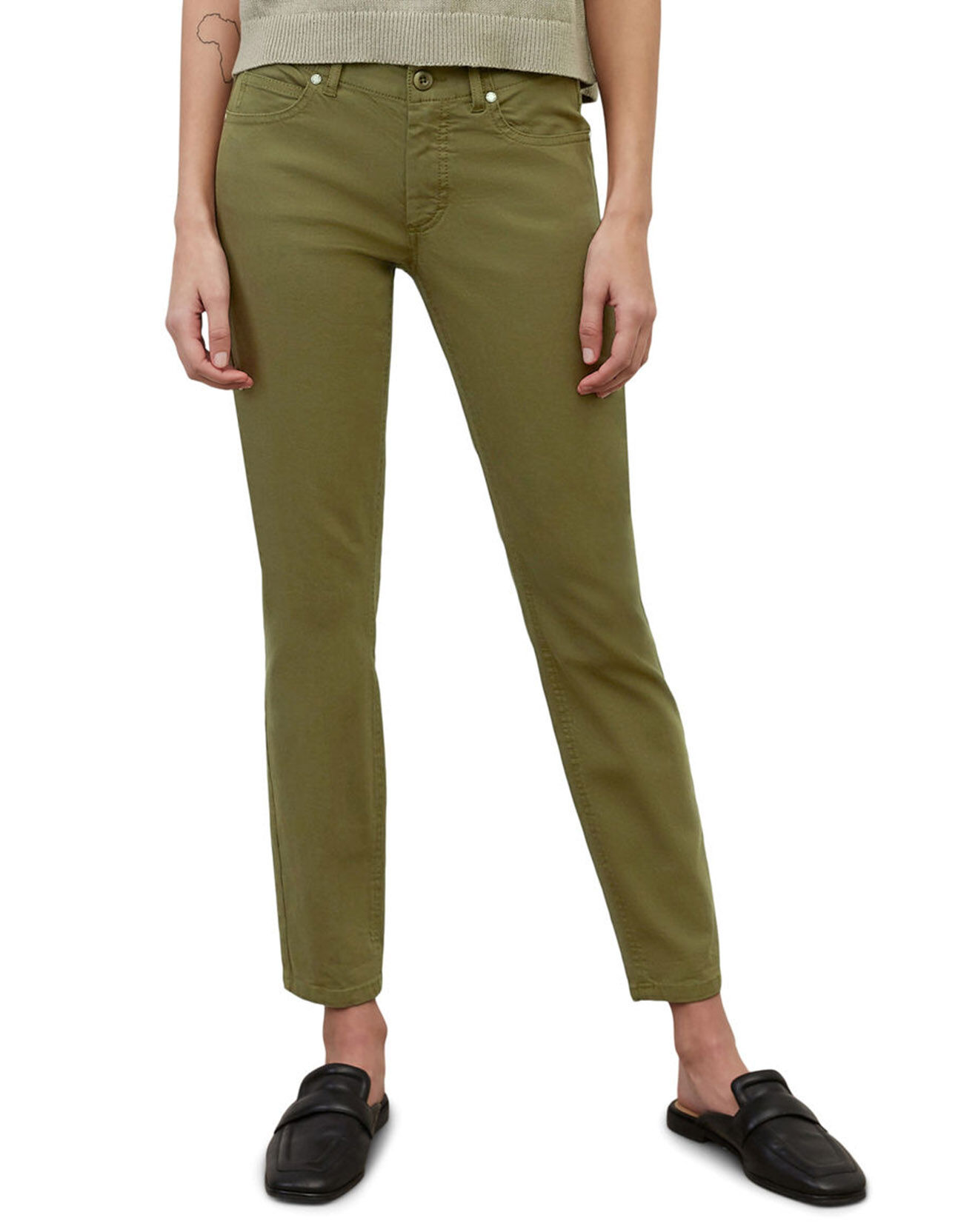 Marc O'Polo Pantalon Mavas en Coton Bio kaki