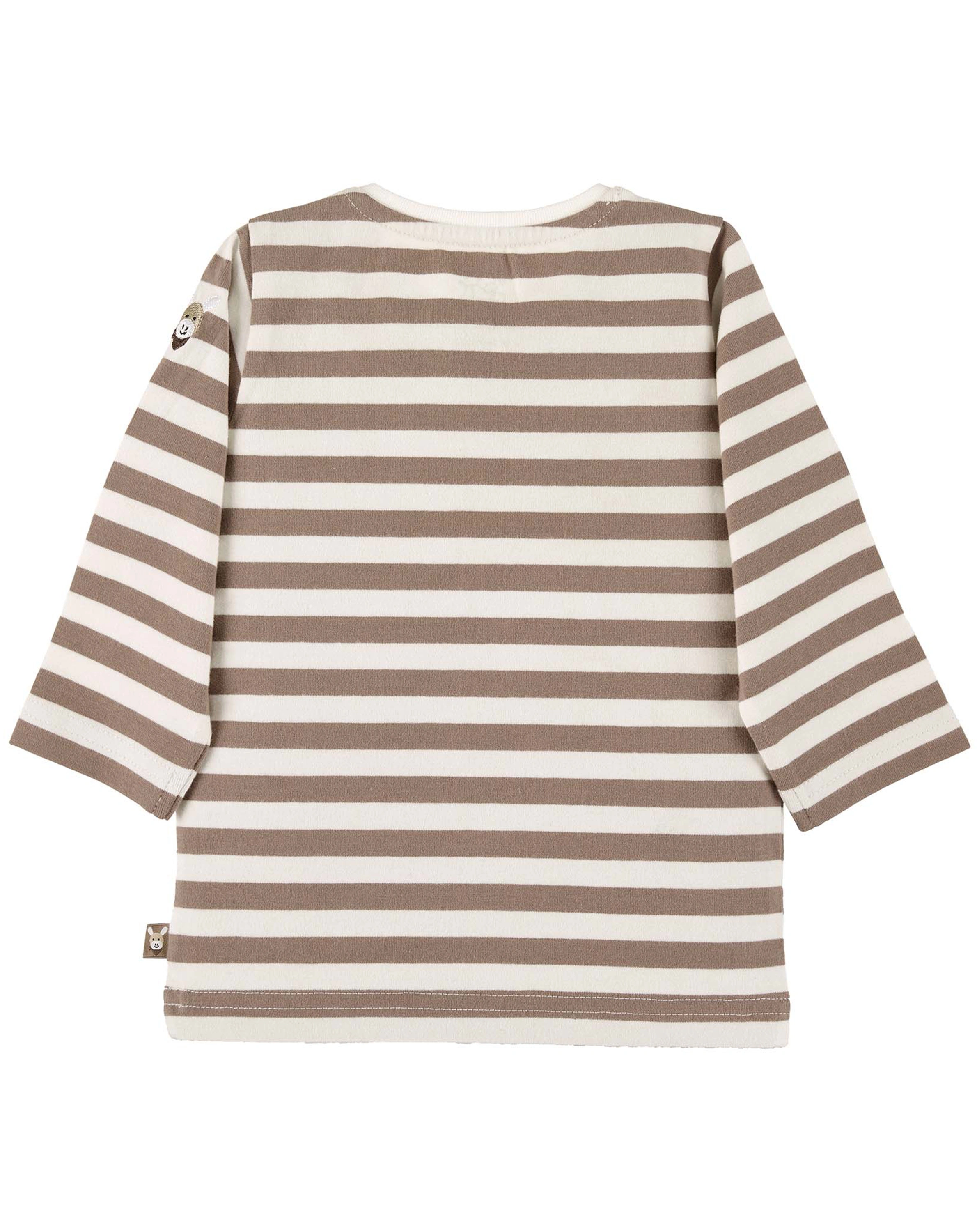 Langarmshirt EMMI gestreift in braun/beige