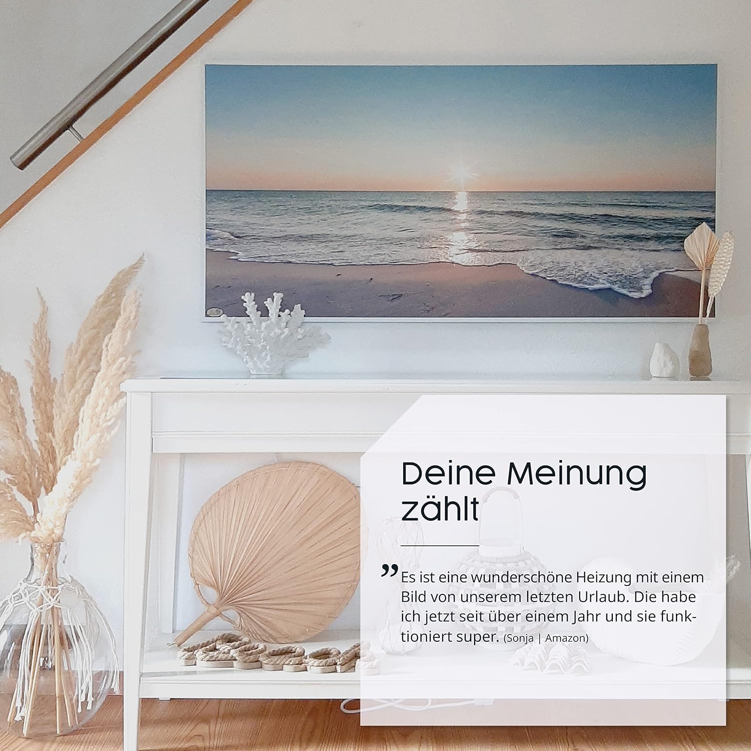 Infrarotheizung mit Bild – Bildmotiv – TÜV SÜD - 1200 Watt Bildheizung - Weißer Rahmen (18. Nationalpark)