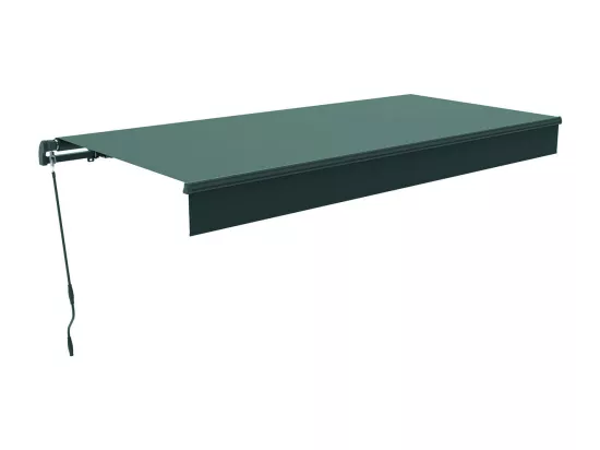 Store banne manuel 3 x 2 m gris polyester ADRO
