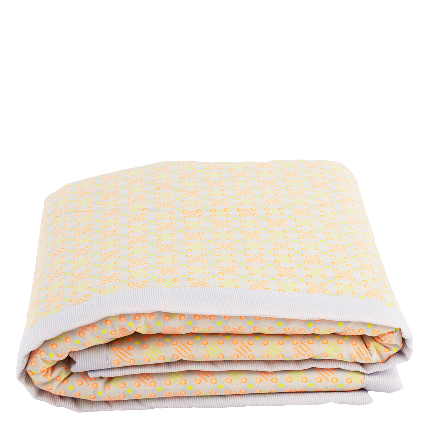 Tapis d'éveil imprimé fleuri en coton | Bleu