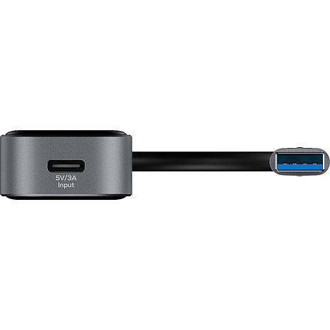 Deltaco USB hub 4-port - transparent